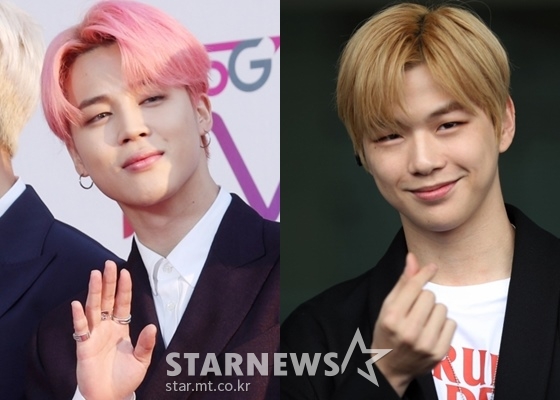 방탄소년단 지민(왼쪽), 강다니엘 /사진=김휘선 기자, 임성균 기자