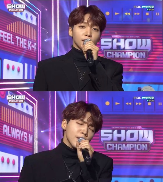 /사진=MBC every1 가요순위 프로그램 '쇼챔피언' 방송화면 캡쳐.<br /><br />
