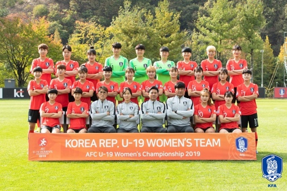 한국 U-19 여자대표팀. /사진=대한축구협회