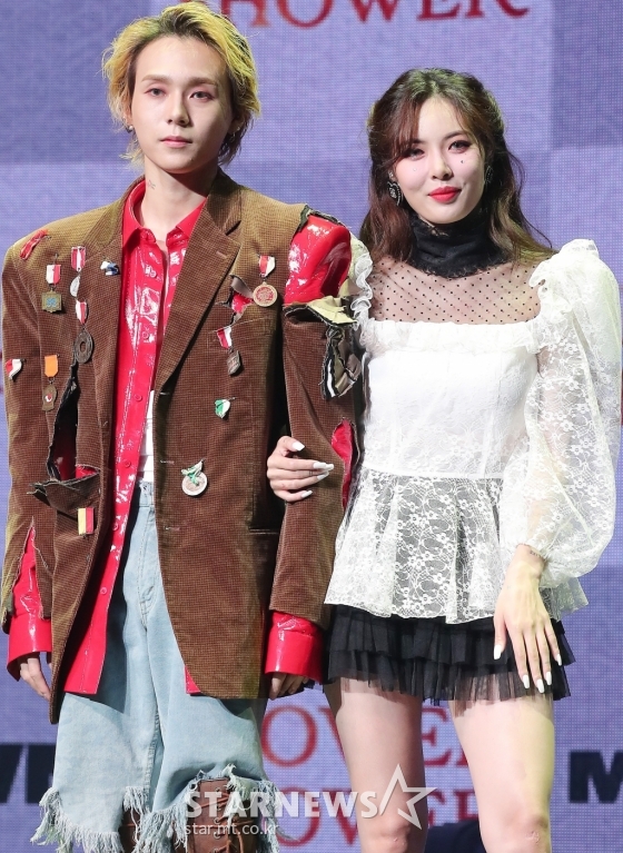 (왼쪽부터) 던, 현아 /사진=김창현 기자