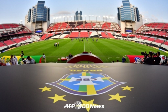 한국-브라질전을 앞두고 있는 모하메드 빈 자예드 경기장 모습. /AFPBBNews=뉴스1