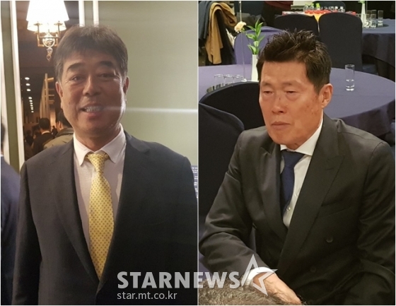 기영옥 전 광주 단장(왼쪽)과 차범근 차범근축구상위원회 회장. /사진=박수진 기자