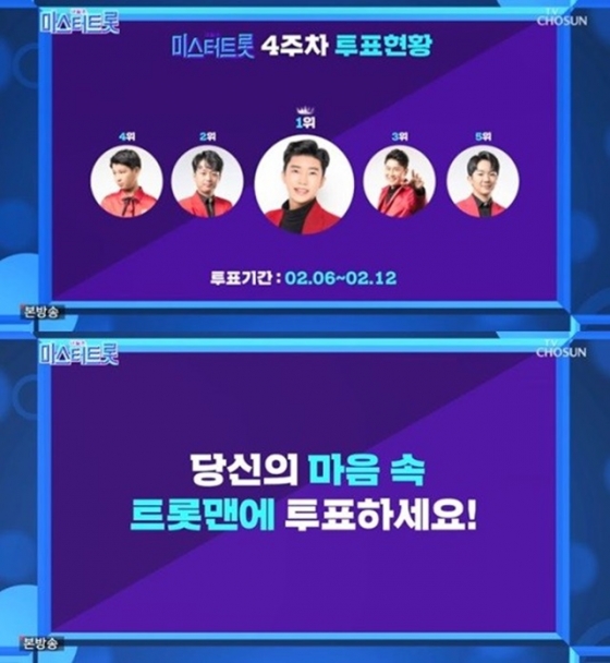 /사진=TV조선 예능프로그램 '미스터트롯' 방송화면 캡처