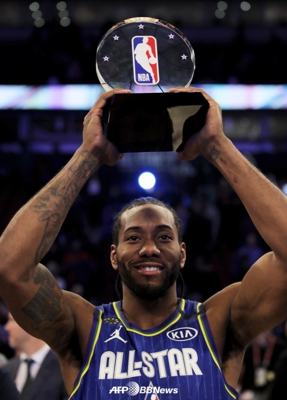 2020 NBA 올스타전 MVP 카와이 레너드. /AFPBBNews=뉴스1