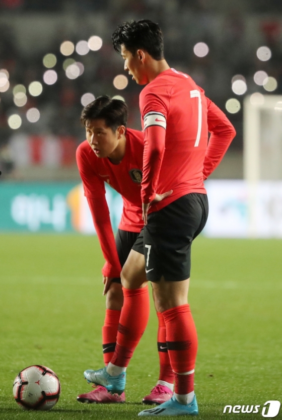 이강인(왼쪽)과 손흥민. /사진=뉴스1
