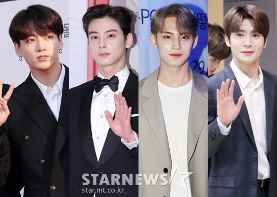 (왼쪽부터) 정국, 차은우, 민규, 재현 /사진=스타뉴스