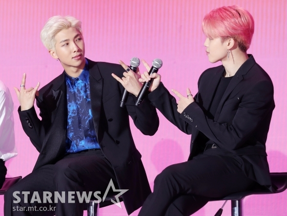 그룹 방탄소년단 RM, 지민 / 사진=김휘선 기자 hwijpg@