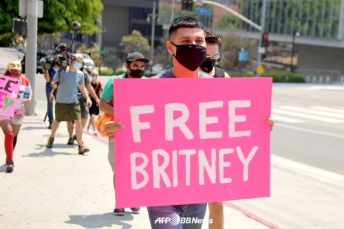브리트니 스피어스를 자유롭게 해달라는 시위/AFPBBNews=뉴스1