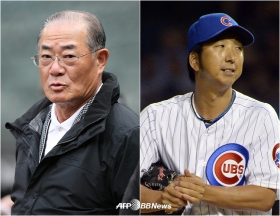 장훈(왼쪽)과 시카고 컵스 시절 후지카와. /AFPBBNews=뉴스1