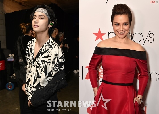 방탄소년단 뷔(BTS V)와 레아 살롱가(Lea Salonga) /AFPBBNews=뉴스1=스타뉴스