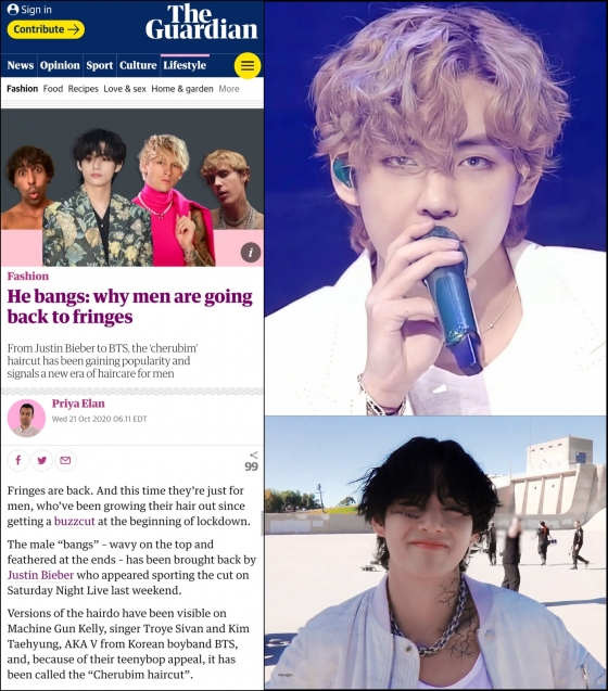 방탄소년단 뷔(BTS V) /사진=The Guardian, 롯데패밀리콘서트, 방탄TV
