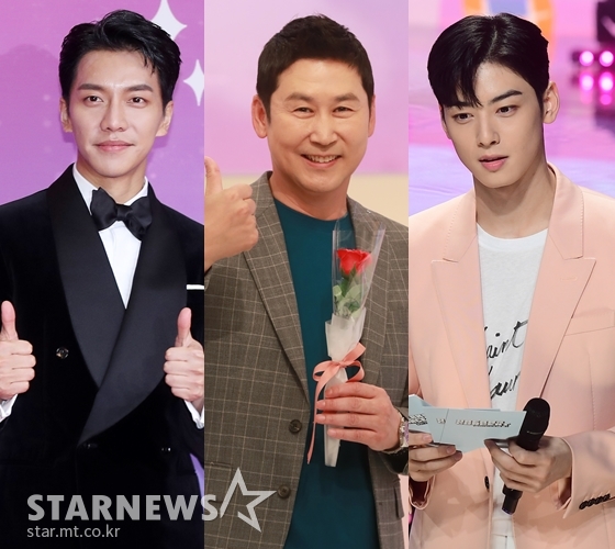 이승기 신동엽 차은우 (왼쪽부터)/ 사진=스타뉴스 DB