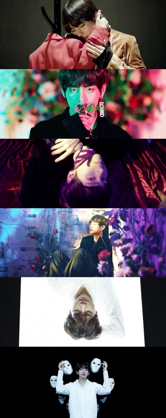 방탄소년단 뷔(BTS V)의 솔로곡 \'Singularity\'(싱귤래리티) 뮤직비디오 캡쳐