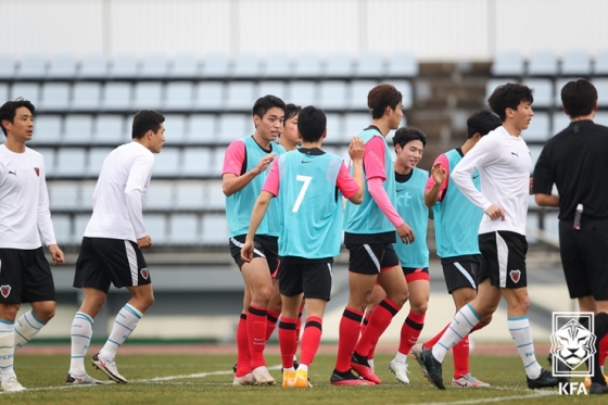 올림픽 대표팀 선수들. /사진=대한축구협회 제공