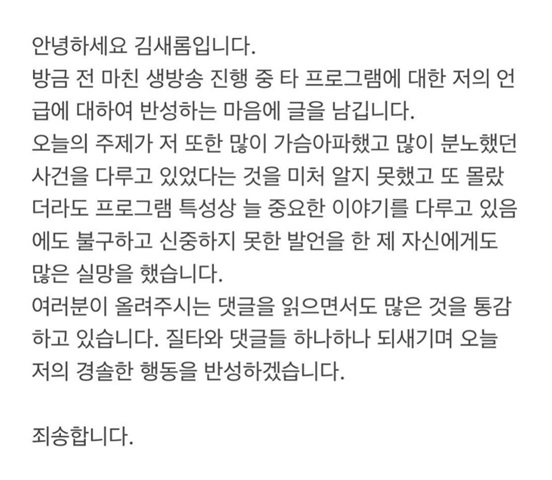 /사진=김새롬 인스타그램