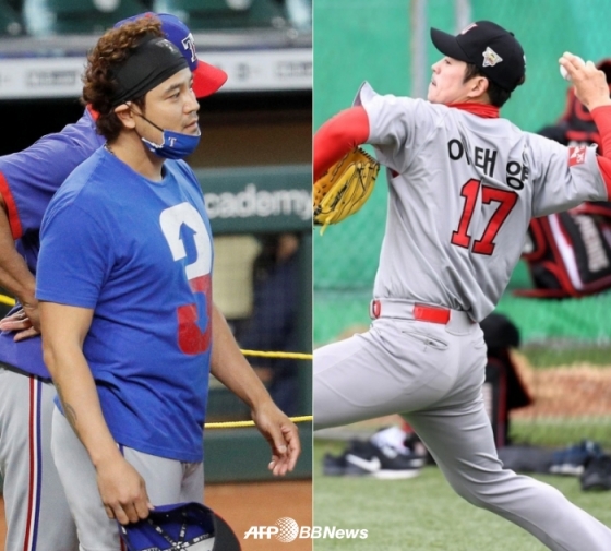 추신수(왼쪽)와 이태양. /AFPBBNews=뉴스1