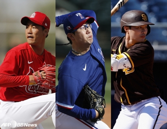 왼쪽부터 김광현, 양현종, 김하성. /AFPBBNews=뉴스1
