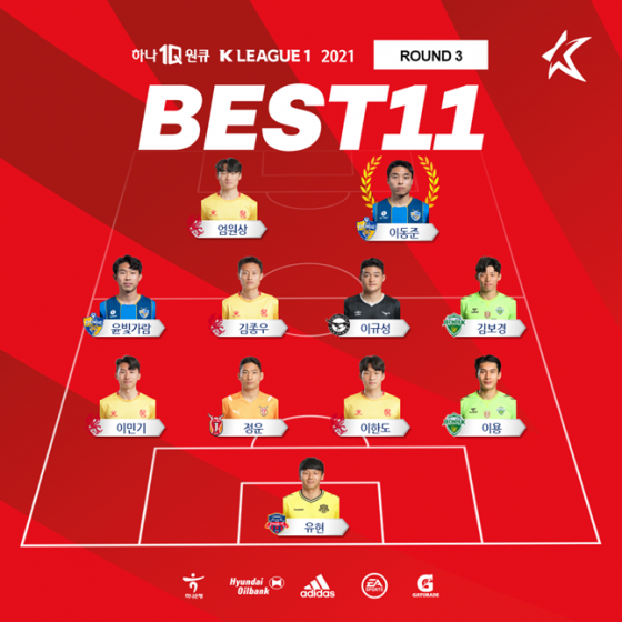 K리그1 3라운드 베스트11. /사진=한국프로축구연맹