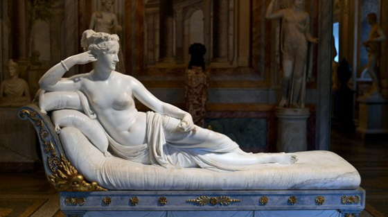 안토니오 카노바(Antonio Canova), '비너스로 분장한 폴린 보나파르트(Pauline Bonaparte as Venus Victrix)', 1805-1808.  사진제공= Architas via Wikimedia Commons.