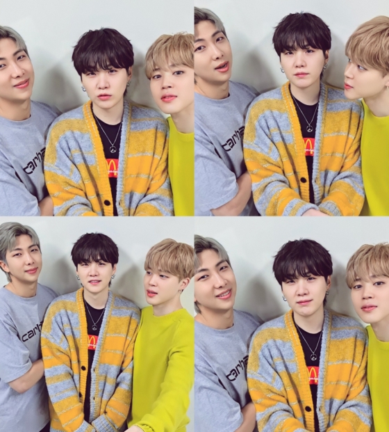 방탄소년단 지민, 슈가, RM(오른쪽부터)