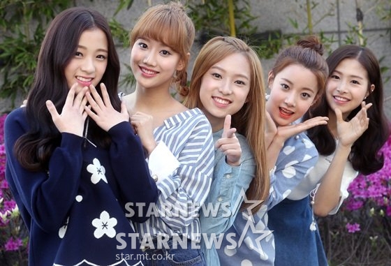 에이프릴 5인조 활동 당시 /사진=홍봉진 기자