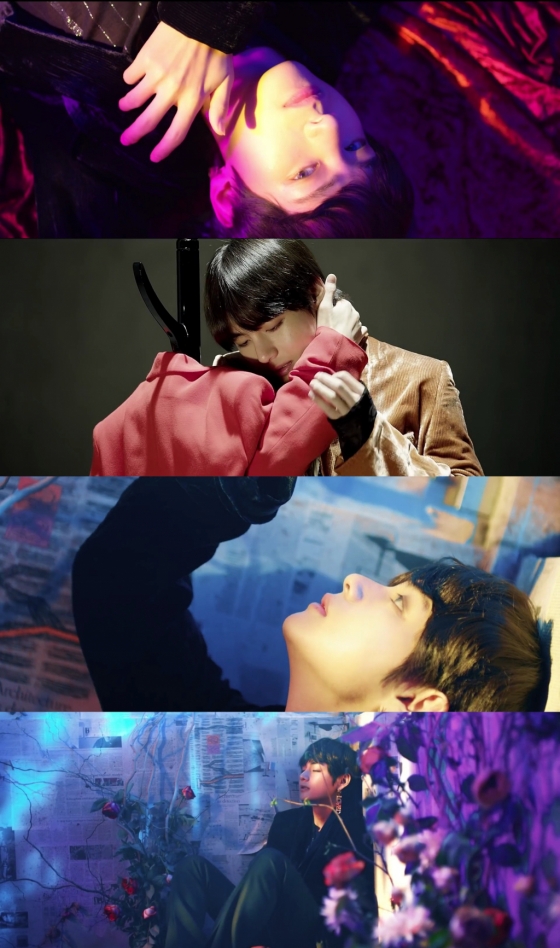 방탄소년단 뷔(BTS) '싱귤래리티'(Singularity) 뮤직비디오 화면 캡쳐 