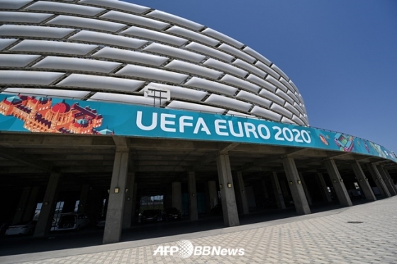 지난 12일(한국시간) 스위스-웨일스의 유로2020 경기가 열린 아제르바이잔의 바쿠 올림픽 스타디움. /AFPBBNews=뉴스1