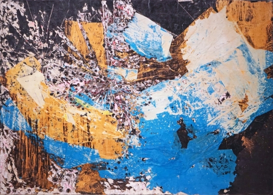 마크 브래드포드(Mark Bradford), '바다 한가운데로 걸어가자(Let's Walk to the Middle of the Ocean)', 2015. 사진제공= Jean-Pierre Dalbera via Flickr/Creative Commons.