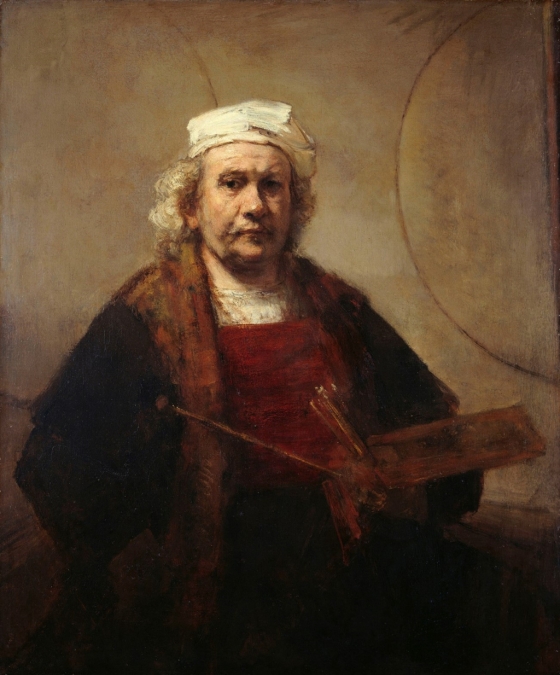 렘브란트 반 레인(Rembrandt Harmenszoon van Rijn), '두 개의 원이 있는 자화상(Self-Portrait with Two Circles)', c.1665-1669, Kenwood House, London.  사진제공= Heavy Horse via Wikimedia Commons/Public Domain.