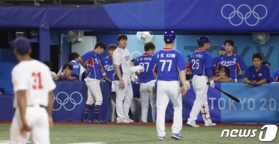도쿄올림픽에 출전한 한국 야구 대표팀 선수들. /사진=뉴스1