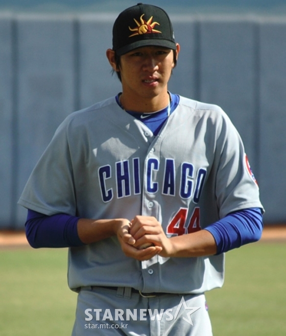 2012년 시카고 컵스 시절 AFL에서 뛸 당시의 이대은(KT). /사진=이상희 통신원