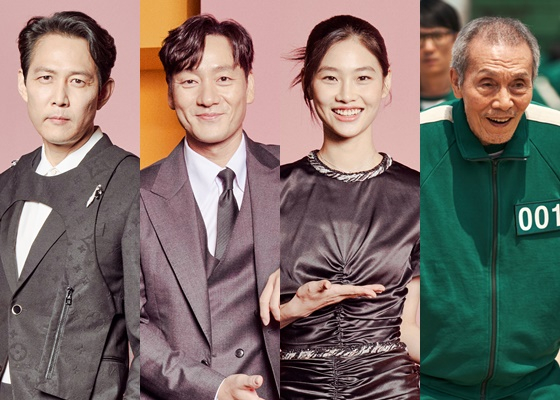 이정재, 박해수, 정호연, 오영수(왼쪽부터) /사진제공=넷플릭스