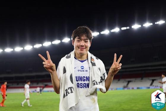 충남아산 미드필더 김인균. /사진=한국프로축구연맹