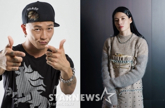 팝핀현준(왼쪽)과 모니카 /사진=스타뉴스, 엠넷
