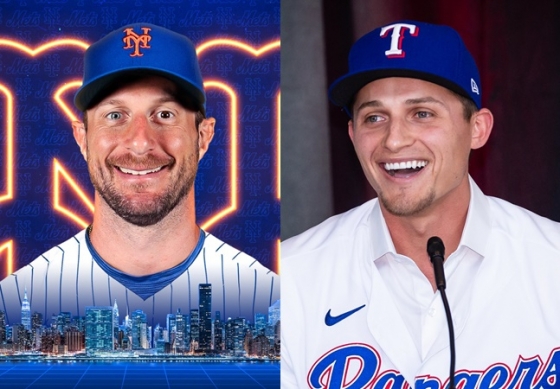 다저스를 떠나 각각 뉴욕 메츠-텍사스와 계약한 맥스 슈어저(왼쪽)-코리 시거. /사진=뉴욕 메츠,텍사스 트위터