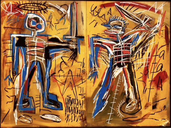장 미셸 바스키아(Jean-Michel Basquiat), '모욕적인 오렌지(Offensive Orange, 1982)', the exhibition: Jean-Michell Basquiat, Louis Vuitton Foundation, Paris (2018-2019).  사진제공= Yann Caradec via Flickr/Creative Commons.