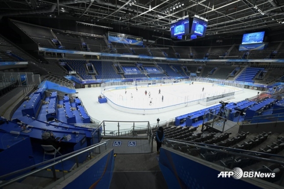 지난 해 11월 올림픽 아이스하키 테스트 이벤트가 열리고 있는 중국 베이징 국립실내경기장 전경.  /AFPBBNews=뉴스1