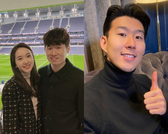 사진=김민지, 손흥민 인스타그램