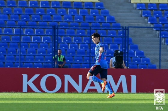 12일 한국과의 AFC U-23 아시안컵 8강전에서 멀티골을 기록한 스즈키 유이토. /사진=대한축구협회