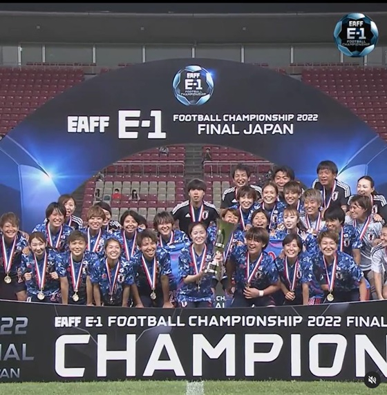 동아시안컵 우승을 차지한 일본 여자축구. /사진=EAFF 인스타그램 캡처