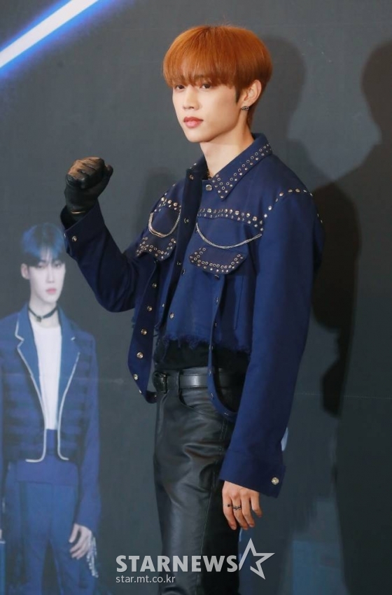 그룹 더보이즈(THE BOYZ) 선우가 7일 오후 서울 올림픽공원 KSPO DOME에서 진행된 첫 월드 투어 &#039;더비존&#039;(THE BOYZ WORLD TOUR : THE B-ZONE IN SEOUL ENCORE) 기자간담회에 참석해 포즈를 취하고 있다. /2022.08.07 /사진=이동훈 기자 photoguy@