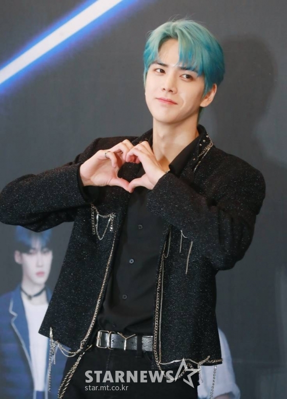 그룹 더보이즈(THE BOYZ) 영훈이 7일 오후 서울 올림픽공원 KSPO DOME에서 진행된 첫 월드 투어 &#039;더비존&#039;(THE BOYZ WORLD TOUR : THE B-ZONE IN SEOUL ENCORE) 기자간담회에 참석해 포즈를 취하고 있다. /2022.08.07 /사진=이동훈 기자 photoguy@