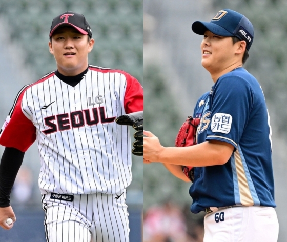 LG 김영준(왼쪽)과 NC 김태경. /사진=OSEN