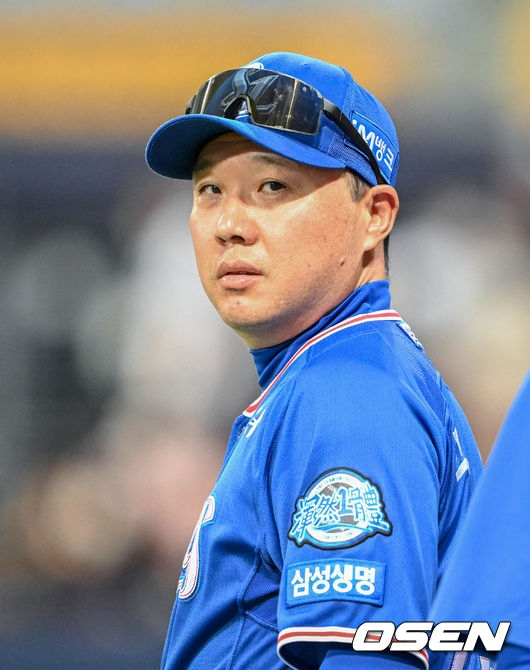 박진만 삼성 라이온즈 감독대행. 