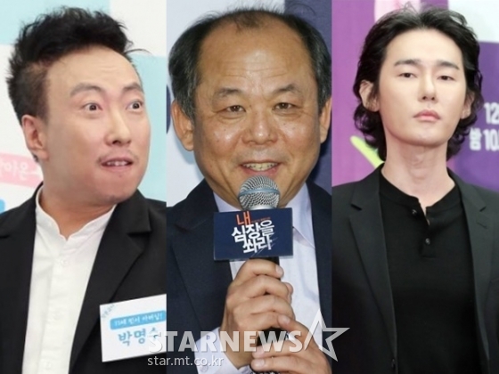 개그맨 박명수, 배우 김기천, 작가 허지웅 /사진=스타뉴스