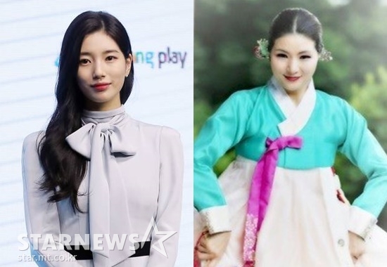 수지(왼쪽), 명선화 마하무용단 단장 /사진=스타뉴스, 마하무용단 홈페이지