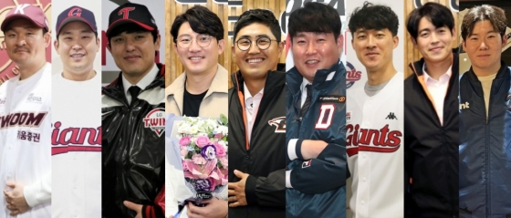 (왼쪽부터) 키움 원종현, 롯데 유강남, LG 박동원, 한화 장시환, 한화 채은성, 두산 양의지, 롯데 노진혁, 한화 이태양, NC 박민우. /사진=각 구단 제공 