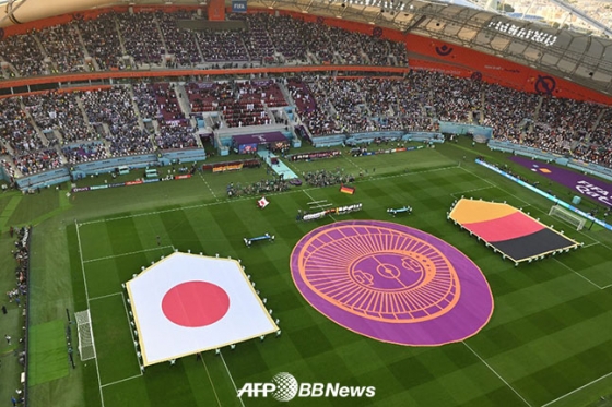 독일과 일본의 경기가 열린 카타르 도하 칼리파 인터내셔널 스타디움 전경. /AFPBBNews=뉴스1