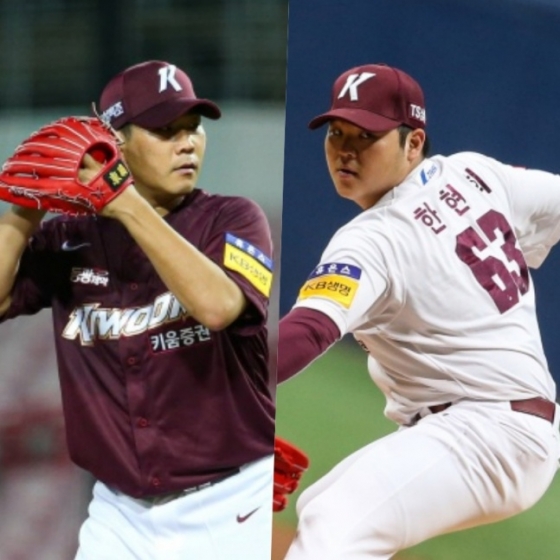 정찬헌(왼쪽)과 한현희./사진=키움 히어로즈