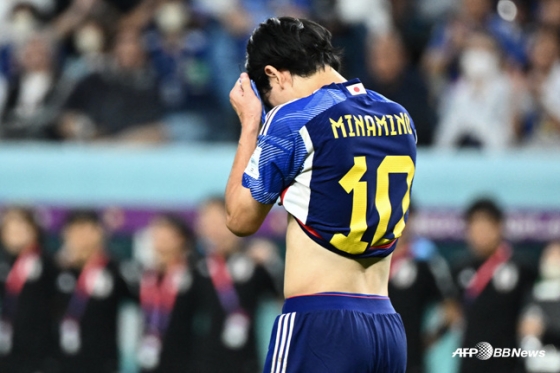 승부차기를 실축한 미나미노 타쿠미. /사진=AFPBBNews=뉴스1